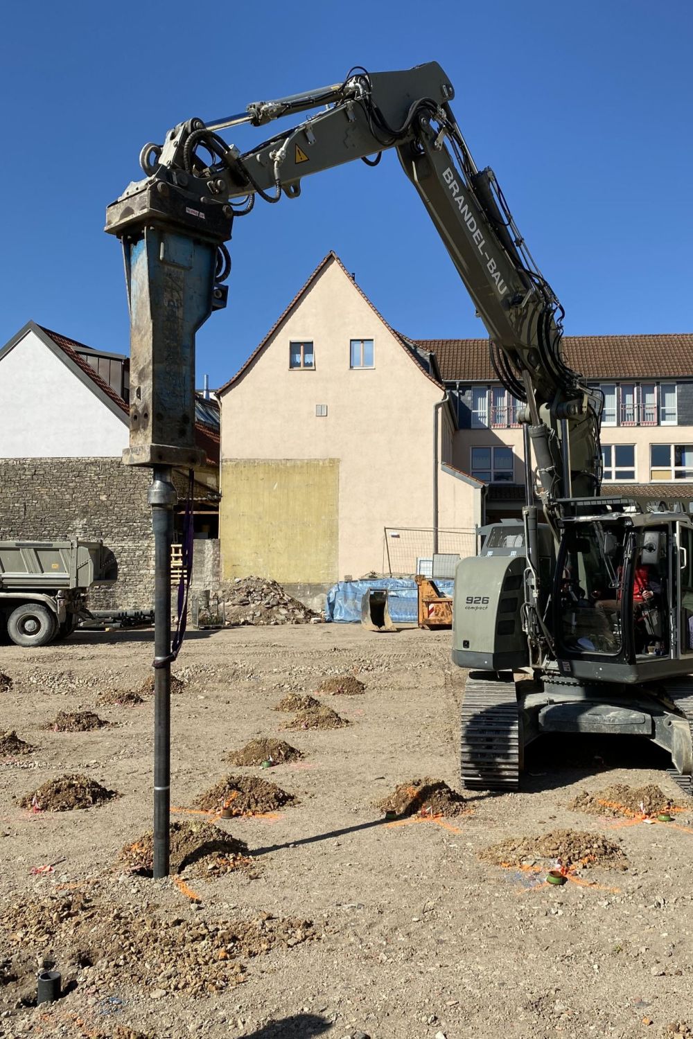 Baustelle Fachbereich Duktile Gusspfahlgründung